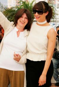 Catherine Breillat and Asia Argento at the photocall to promote "Une Vieille Maitresse" at the Palais des Festivals during the 60th International Cannes Film Festival.