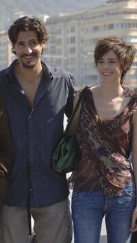 Juan Diego Botto and Pilar Lopez de Ayala at the photocall of "Obaba" during the 53rd San Sebastian International Film Festival.