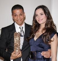 Sami Bouajila and Virginie Ledoyen at the Cesar Film Awards 2008.