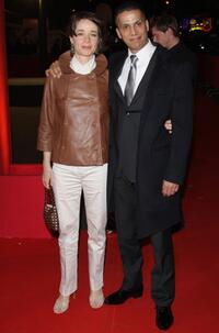 Sami Bouajila and guest at the Cesar Film Awards 2008.