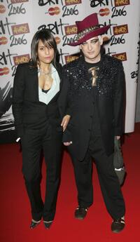 Amanda Ghost and Boy George at the Brit Awards 2006.