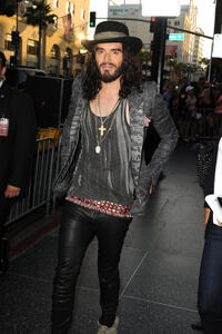 Russell Brand at the California premiere of "Rock Of Ages."
