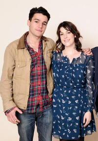 Christopher Abbott and Melanie Lynskey at the portrait session of "Hello I Must Be Going" during the 2012 Sundance Film Festival.