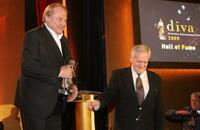 Klaus Maria Brandauer and Istvan Szabo at the Deutsches Theater for the Diva Awards.