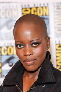 Florence Kasumba at the Marvel Cinematic Universe press line during 2022 Comic Con International: San Diego.