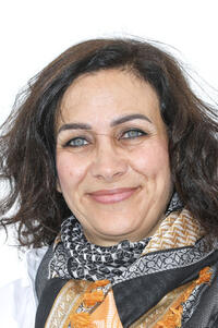 Maha Haj at the photocall for 'Mediterranean Fever" during the 75th annual Cannes Film Festival.