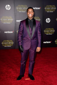 John Boyega at the California premiere of "Star Wars: The Force Awakens."