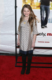 Actress Abigail Breslin at the N.Y. premiere of "Definitely, Maybe."