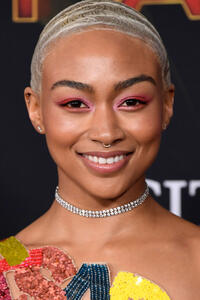 Tati Gabrielle at the "Captain Marvel" premiere in Hollywood.