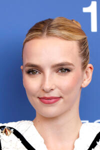 Jodie Comer at the photocall for "The Last Duel" during the 78th Venice International Film Festival.