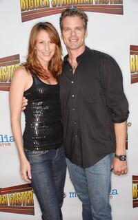 Wendy Braun and Guest at the premiere of "Bigger, Stronger, Faster."
