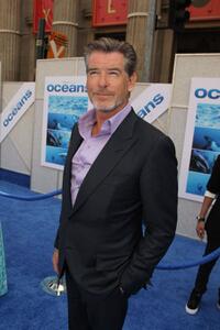 Pierce Brosnan at the premiere of "Oceans."