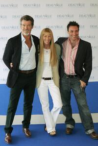 Pierce Brosnan, Beau st.Clair and Richard Shepard t the 31st Deauville Festival Of American Film photocall of The Matador.