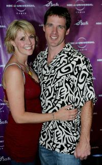 Amanda Topping and Ben Browder at the Sci-Fi Channel talent party.