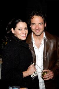 Paget Brewster and Andy Comeau at the after party of the screening of "Huff."