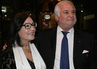 Jean-Claude Brialy and Greek singer Nana Mouskouri at the opening ceremony of the Francophone cinema festival.