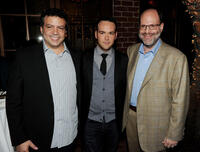 Michael De Luca, Dana Brunetti and Scott Rudin at the Blu-ray & DVD launch party of "The Social Network."