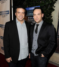 Michael De Luca and Dana Brunetti at the Blu-ray & DVD launch party of "The Social Network."