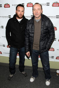 Dana Brunetti and Kevin Spacey at the Stella Artois Short Film Project party during the 2009 Sundance Film Festival.