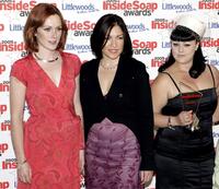 Laura Rogers, Liz May Brice and Victoria Bush at the Inside Soap Awards.
