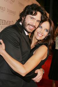 Shane Brolly and Sarah Buxton at the premiere of "Underworld Evolution."