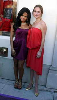 Christina Milian and Amanda Brooks at the Dame Elizabeth Taylor Promotes Her House Of Taylor Jewelry Inc.