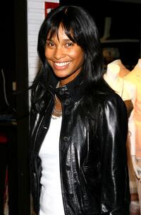 Joy Bryant at the celebration of the arrival of Brian Atwood's first Spring collection with New Yorkers For Children.