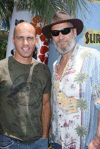 Jeff Bridges and Surfer Kelly Slater at the Premiere of "Surfs Up".