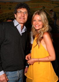 Alan Horn and Anita Briem at the after party of the premiere of "Journey to the Center of the Earth."