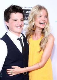 Josh Hutcherson and Anita Briem at the premiere of "Journey to the Center of the Earth."