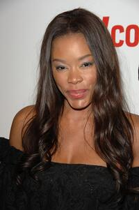 Golden Brooks at the Entertainment Weekly Grammy After Party Toasting LA Reid.