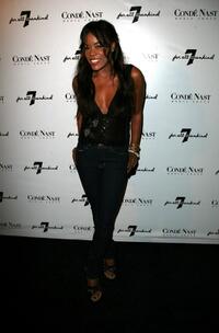 Golden Brooks at the 7 For All Mankind first retail store opening.