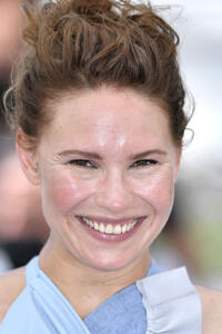 Seidi Haarla at a photocall for "Hytti No. 6" (Compartment No. 6) during the 74th Cannes Film Festival.