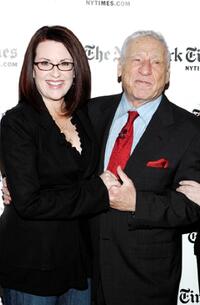 Mel Brooks and Megan Mullally at the Times Center for the New York Times Arts & Leisure Week.