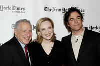 Mel Brooks, Susan Stroman and Roger Bart at the Times Center for the New York Times Arts & Leisure Week.