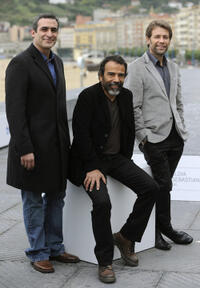 Daniel Martinez, Damian Alcazar and Juan Manuel Bernal at the photocall of "Chicogrande" during the 58th San Sebastian Film Festival in Spain.