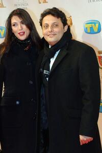 Enrico Brignano and his wife at the Italian TV Awards "Telegatti."