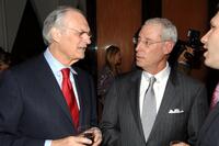Alan Alda and producer Henry Schleiff at the party to celebrate the publication of Grodins book "If I Only Knew Then . . .".
