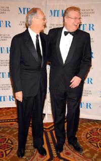 Alan Alda and Honoree Sir Howard Stringer at the Museum Of Television & Radios Annual Gala.