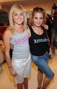 Laura Bell Bundy and Orfeh at the "Legally Blonde" pedicure party for fans.