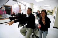 Director Nanette Burstein on the set of "American Teen."