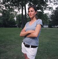 Director Nanette Burstein on the set of "American Teen."