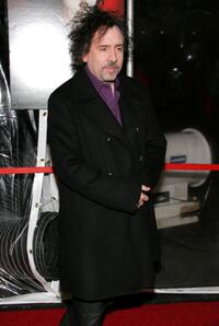 Tim Burton at the New York premiere of "Sweeney Todd."