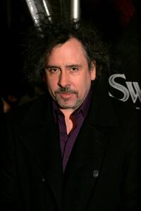 Tim Burton at the New York premiere of "Sweeney Todd."