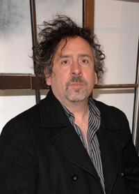 Tim Burton at the premiere of "Sweeney Todd."