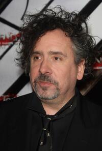 Tim Burton at the premiere of "Sweeney Todd."