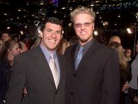 Producer Peter Riche and Jake Busey at the premiere of "Tomcats."