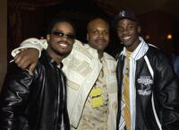 Larenz Tate, Reggie Rock Bythewood and Derek Luke at the after party of the premiere of "Biker Boyz."