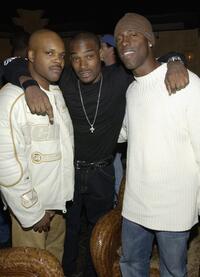 Reggie Rock Bythewood, Tyson Beckford and Isaiah Washington at the after party of the premiere of "Biker Boyz."