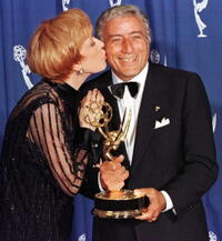 Carol Burnett and Tony Bennett at the 48th Annual Primetime Emmy Awards in Pasadena.
